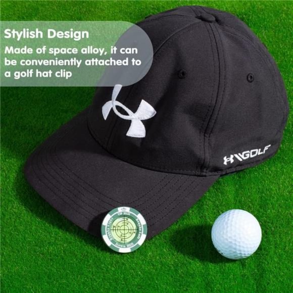 Golf Hat Clip Ball Marker with High Precision Green Reading Aid  For Men - Picture 3 of 7